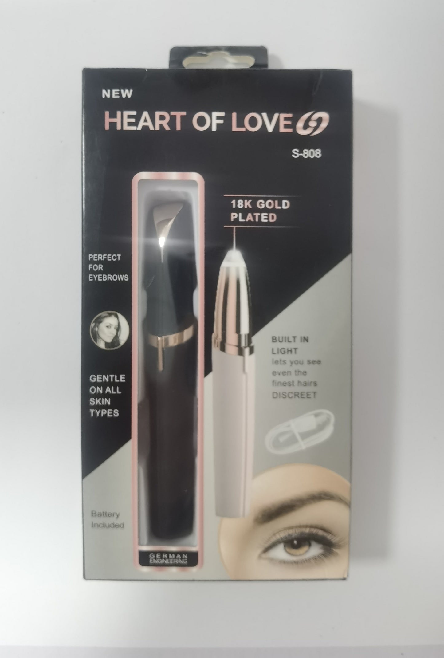 Mini Electric Eyebrow Trimmer – Painless Hair Remover with LED Light for Brows & Face - HZ Mobile