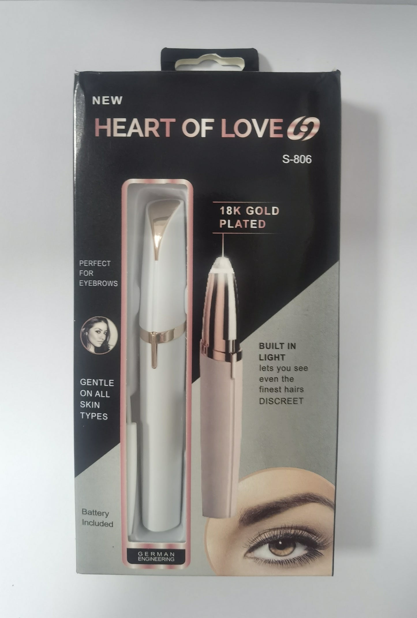 Mini Electric Eyebrow Trimmer – Painless Hair Remover with LED Light for Brows & Face - HZ Mobile