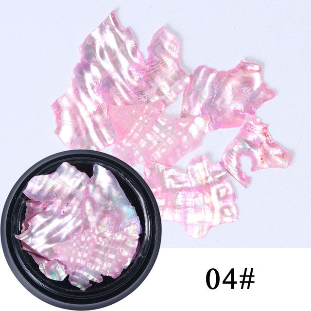 Nail Shell Ornaments – Iridescent Crushed Shell Flakes for DIY Acrylic & Gel Nail Art - HZ Mobile