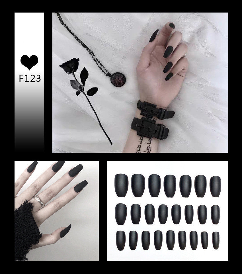 Nail Art Scrub Ballet Fake Nails – Matte Textured Press-On Tips for DIY & Salon Manicure - HZ Mobile