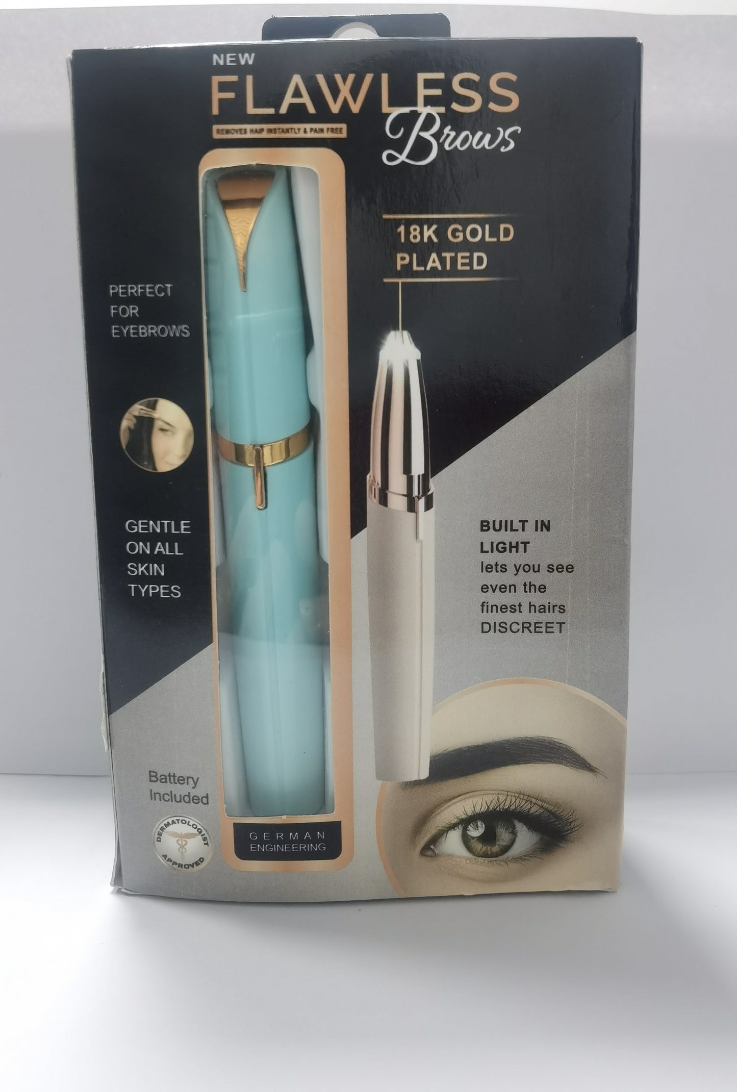 Mini Electric Eyebrow Trimmer – Painless Hair Remover with LED Light for Brows & Face - HZ Mobile