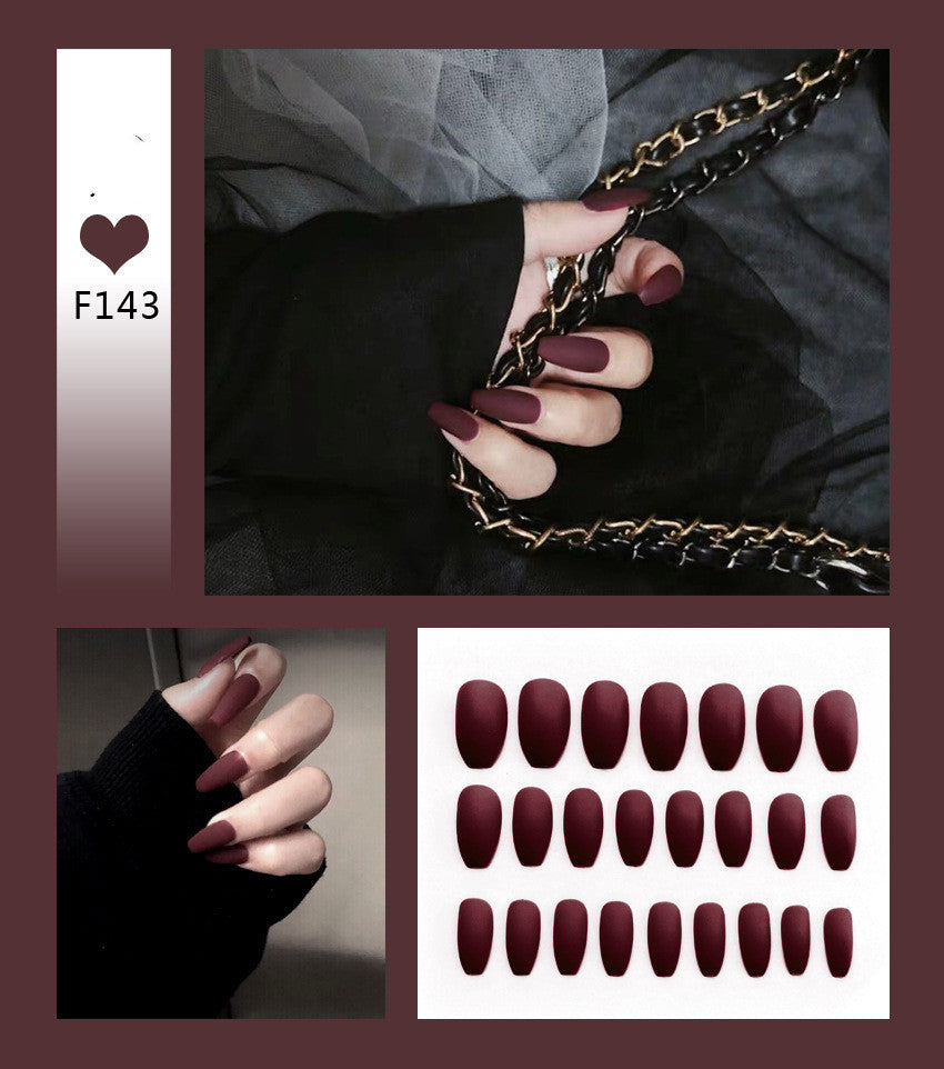 Nail Art Scrub Ballet Fake Nails – Matte Textured Press-On Tips for DIY & Salon Manicure - HZ Mobile