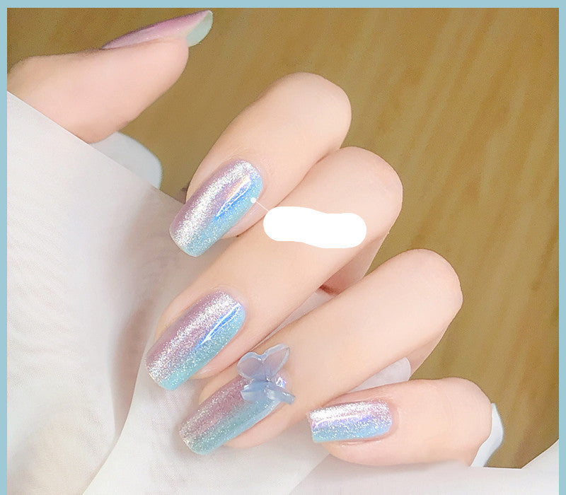 Milk Tea Crystal Cat Eye Nail Polish – Magnetic Gel Polish with Shimmer Stone Effect - HZ Mobile