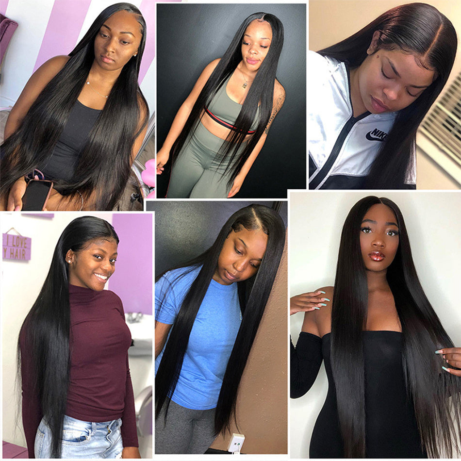 Long Straight Synthetic Wig – European & American Fashion Style Chemical Fiber Headgear - HZ Mobile