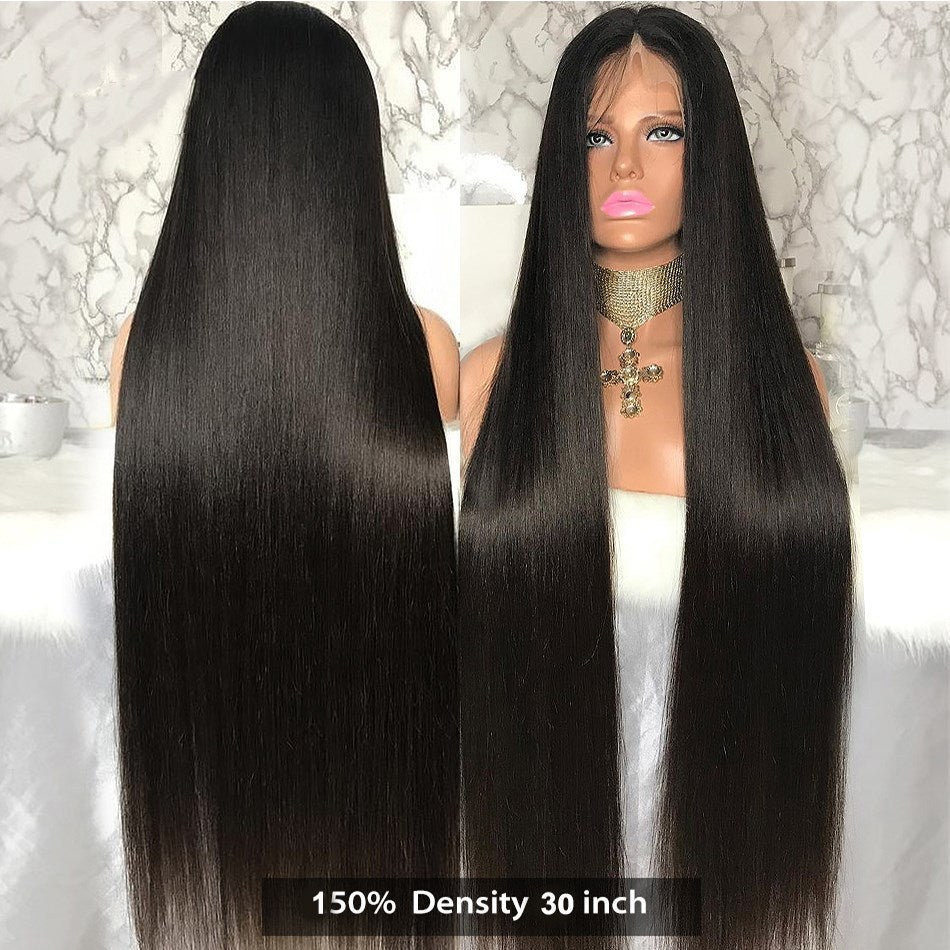 Long Straight Synthetic Wig – European & American Fashion Style Chemical Fiber Headgear - HZ Mobile
