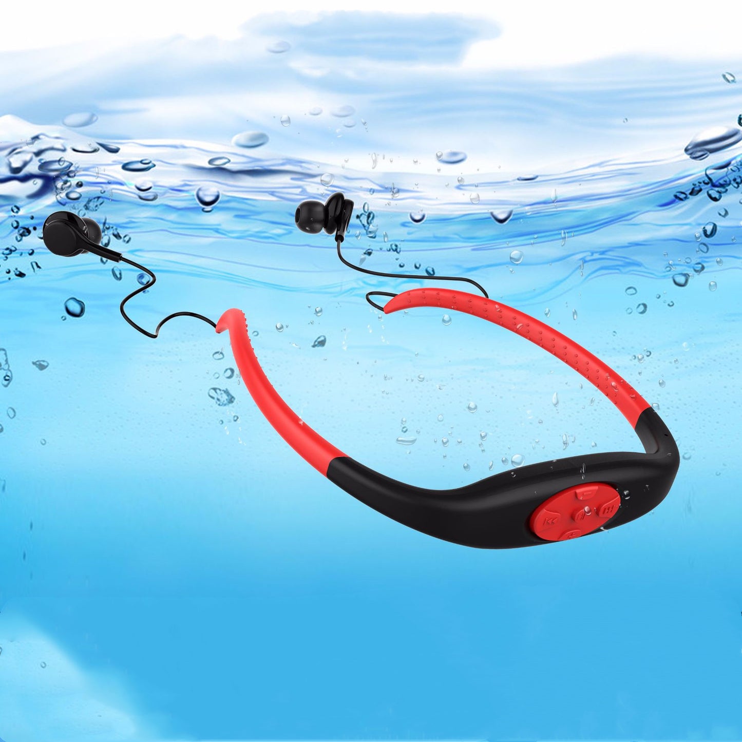 2in1 Bluetooth Wireless Earphone &MP3 Music Player 8G Headphone IPX8 Waterproof Swim Sport Neckband Stereo Headset with Mic - HZ Mobile