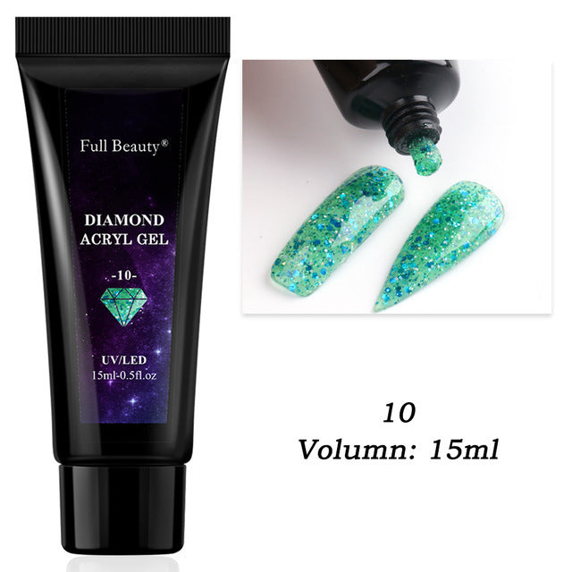 Glitter Crystal Nail Extension Glue – Strong Adhesive Gel for DIY & Salon Nail Art - HZ Mobile