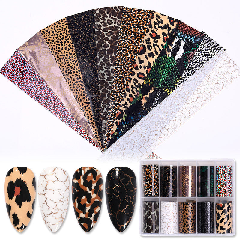 Classic Snake & Star Nail Stickers – Instagram-Inspired Manicure Decal Set for DIY & Salon - HZ Mobile