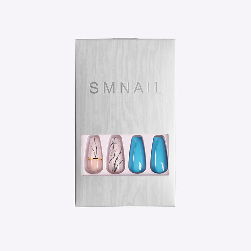 Ballet Coffin Fake Nails – Long Press-On Acrylic Nail Tips for Salon & DIY Manicure - HZ Mobile