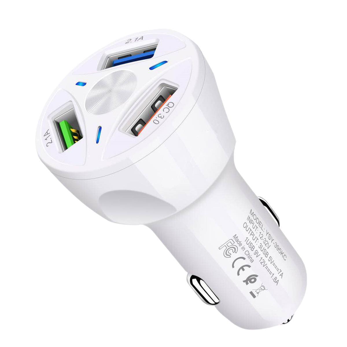 Fast Charge Car Charger One For Four Car Mobile Phone Charger Car Charger - HZ Mobile
