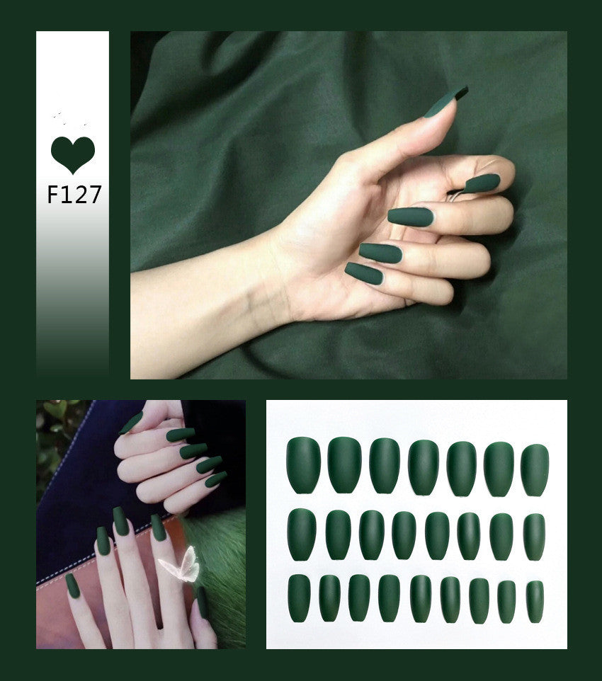 Nail Art Scrub Ballet Fake Nails – Matte Textured Press-On Tips for DIY & Salon Manicure - HZ Mobile