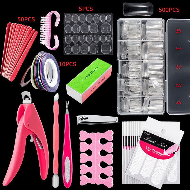 500 Pcs French Fake Nails – Full Cover Acrylic Nail Tips for DIY Manicure & Nail Art - HZ Mobile