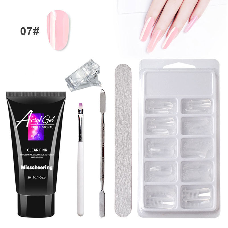 Painless Extension Gel Nail Art Without Paper Holder Quick Model Painless Crystal Gel Set - HZ Mobile