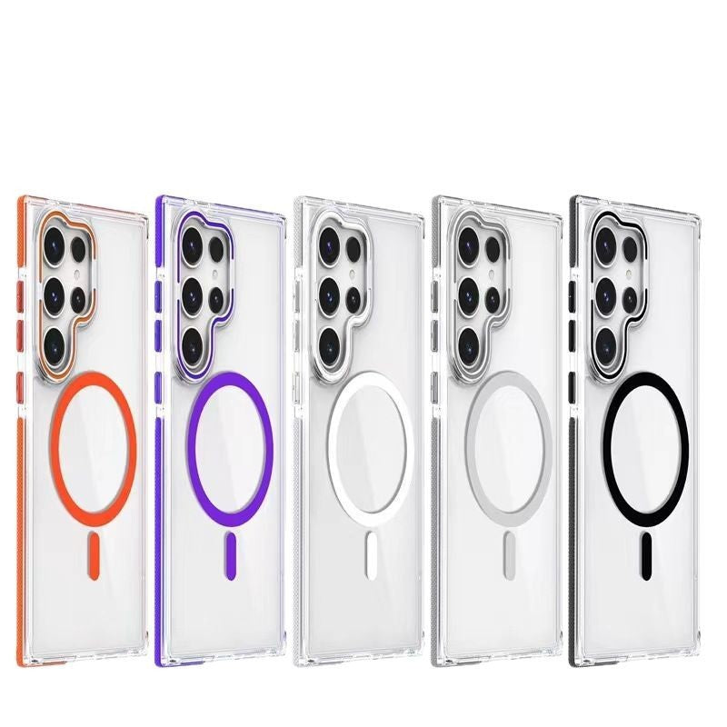 Two-Tone Magnetic Case for Samsung Galaxy S25 Ultra – Colorful Hardware Protective Cover - HZ Mobile