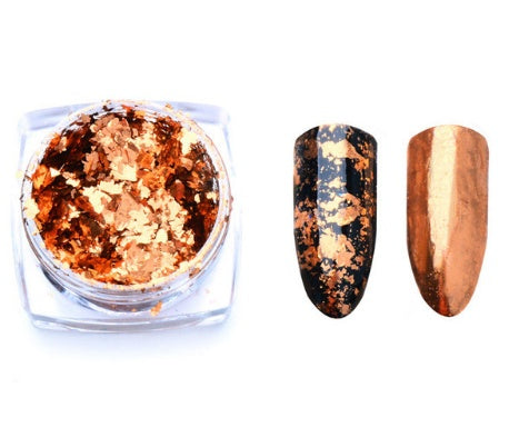 Aluminio Nail Flakes – Irregular Mirror Magic Glitter Pigment in Gold, Silver & Red for Nail Art Decoration - HZ Mobile