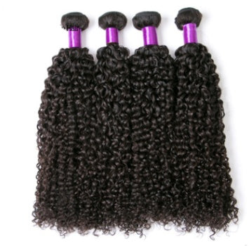 Brazilian Virgin Human Hair – Kinky Curly Wig & Hair Extensions, Natural Black Weave Bundles - HZ Mobile