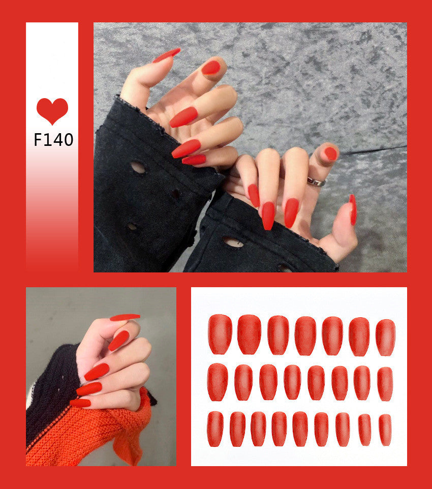 Nail Art Scrub Ballet Fake Nails – Matte Textured Press-On Tips for DIY & Salon Manicure - HZ Mobile