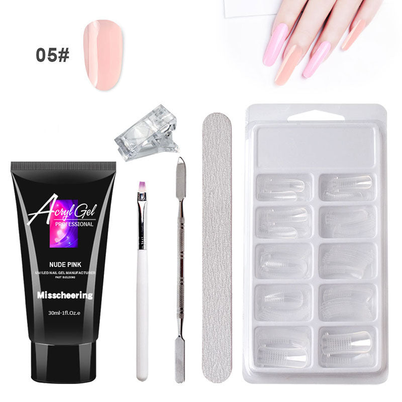 Painless Extension Gel Nail Art Without Paper Holder Quick Model Painless Crystal Gel Set - HZ Mobile