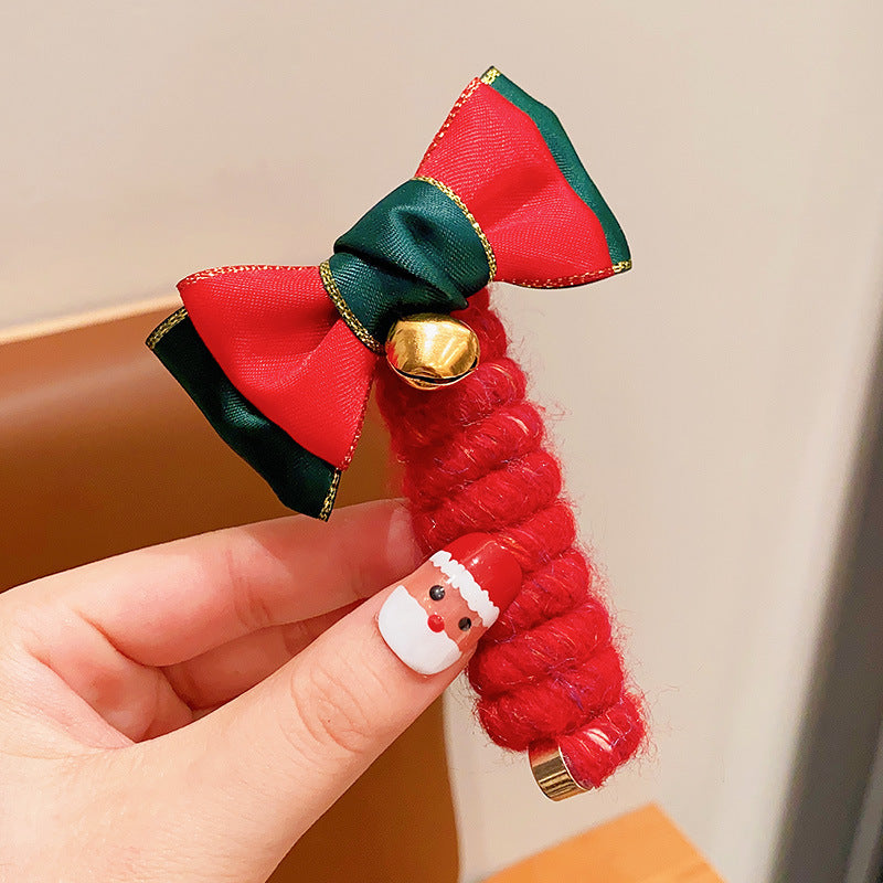 Christmas Hair Ties for Girls – Cute Elastic Telephone Wire Spiral Bands & Festive Kids Hair Accessories - HZ Mobile