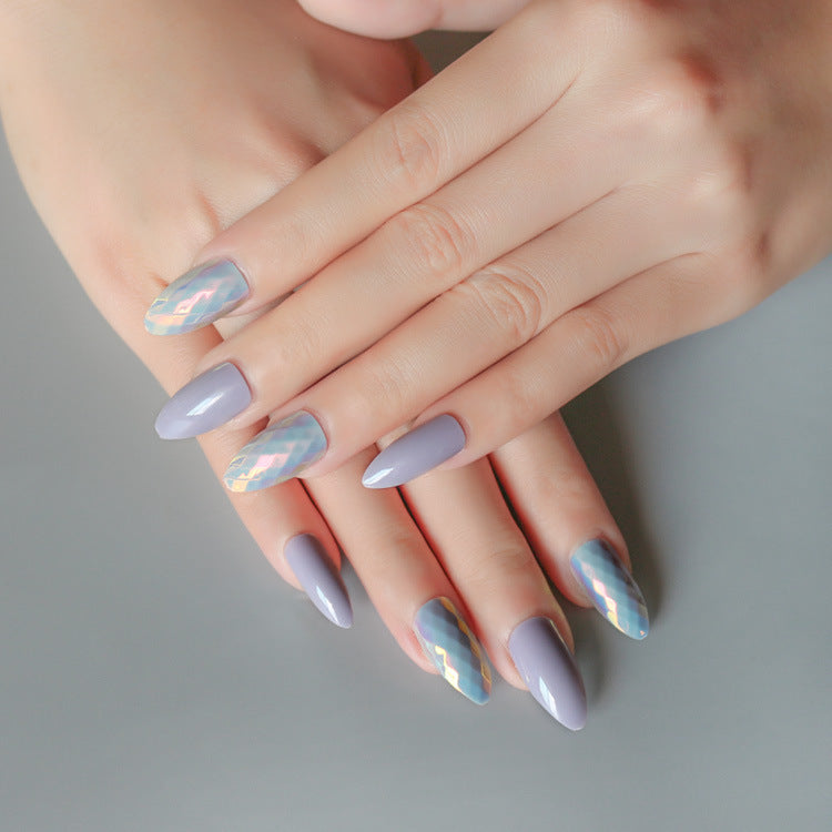 24 Pcs Trendy Wearable Fake Nails – Stylish Press-On Nail Tips for DIY & Salon Manicure - HZ Mobile