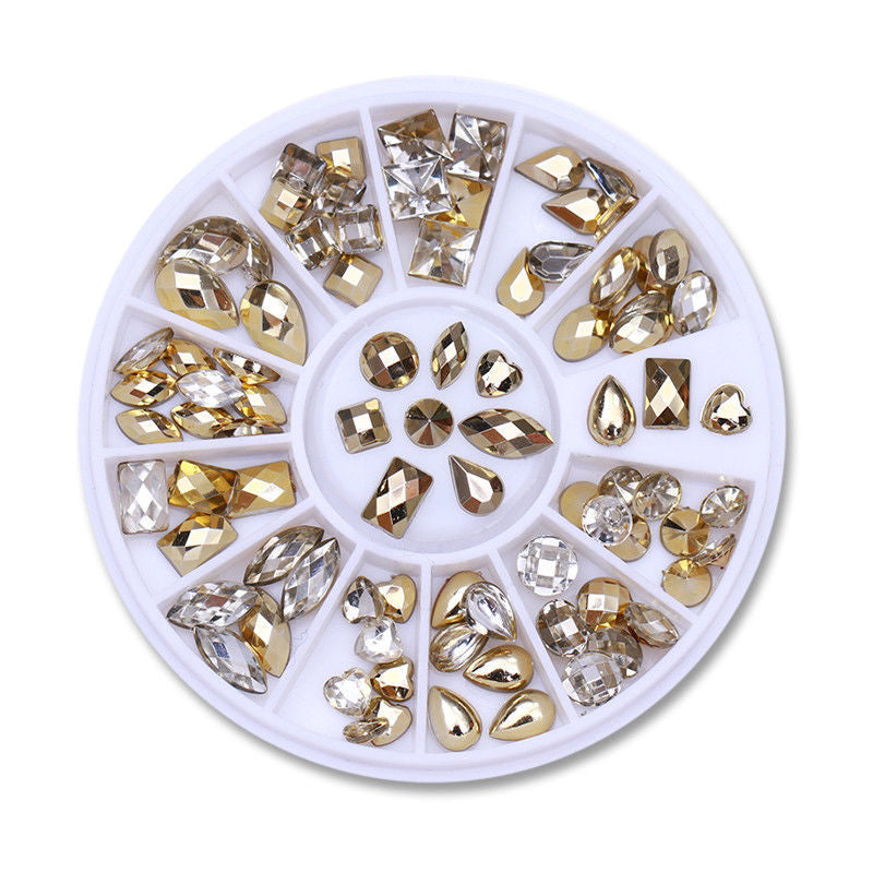 Symphony AB Rhinestones for Nail Art – Sparkling Crystal Decorations for DIY & Salon Manicure - HZ Mobile