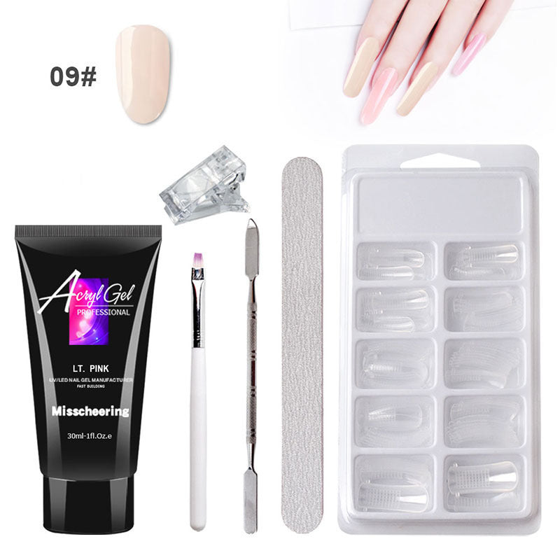 Painless Extension Gel Nail Art Without Paper Holder Quick Model Painless Crystal Gel Set - HZ Mobile