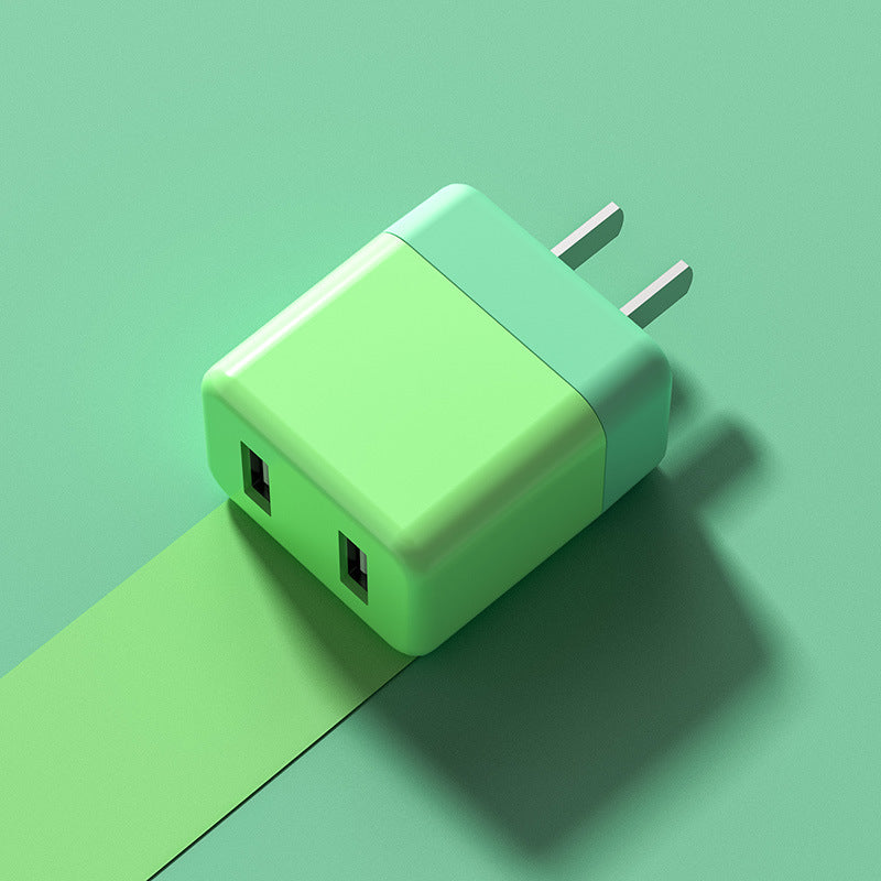 2 USB 5V2A Dual-Hole Charger USB Universal 20W Mobile Phone Charging Head CE Certified Color Power Adapter - HZ Mobile