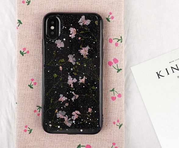 Small floral real flower anti-drop transparent protective cover - HZ Mobile