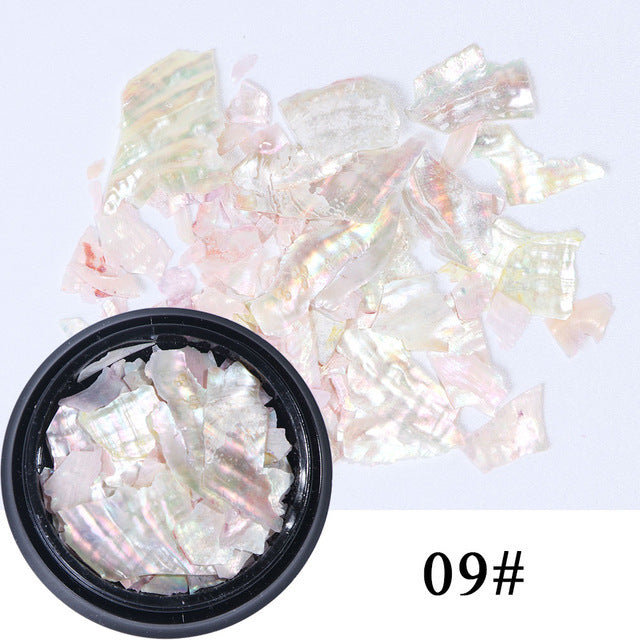 Nail Shell Ornaments – Iridescent Crushed Shell Flakes for DIY Acrylic & Gel Nail Art - HZ Mobile