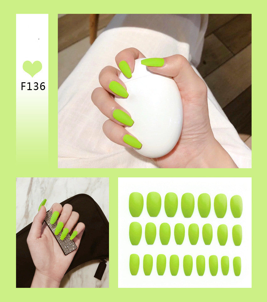 Nail Art Scrub Ballet Fake Nails – Matte Textured Press-On Tips for DIY & Salon Manicure - HZ Mobile