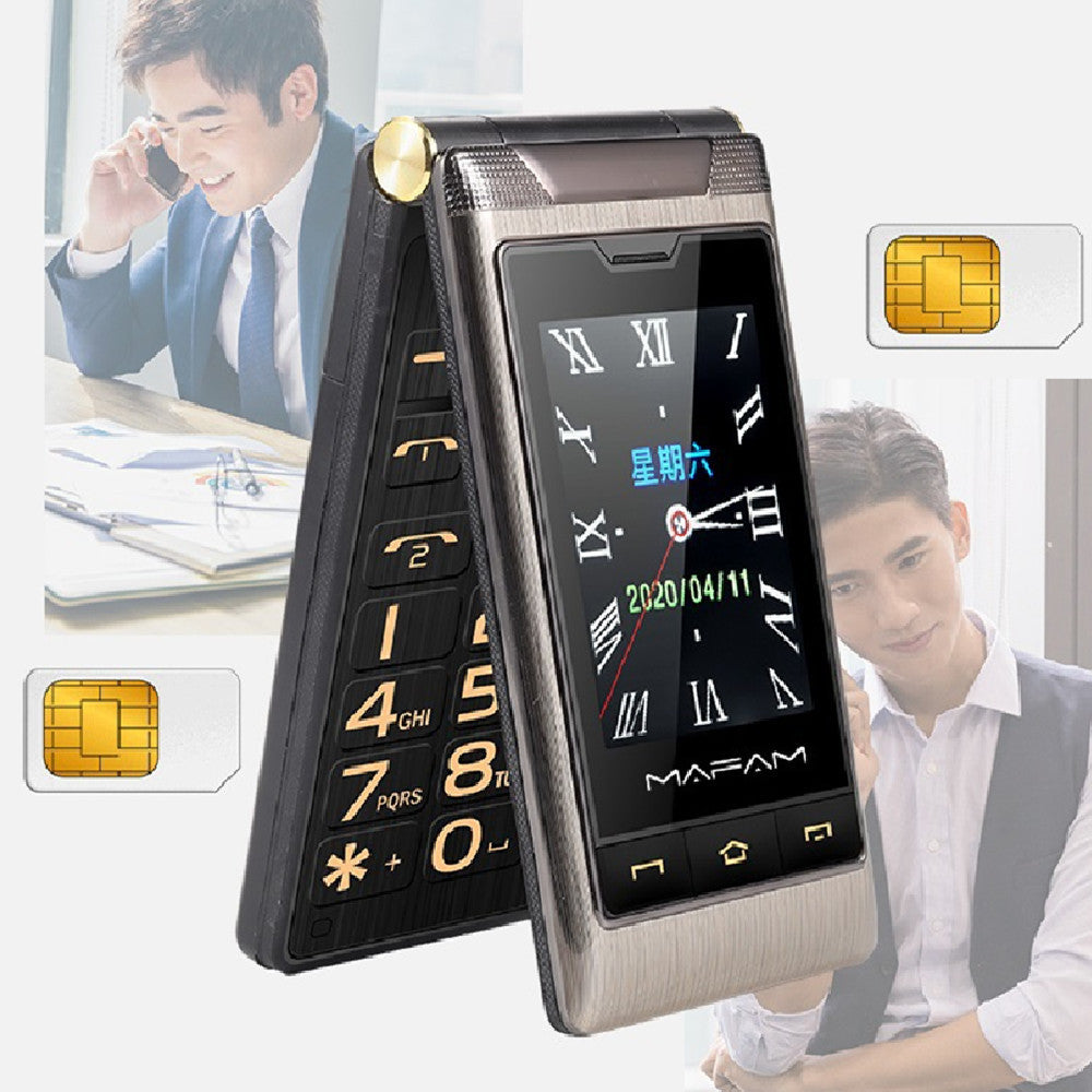 Full Network Connectivity Dual Screen Flip Cover Elderly Machine Backup Machine - HZ Mobile