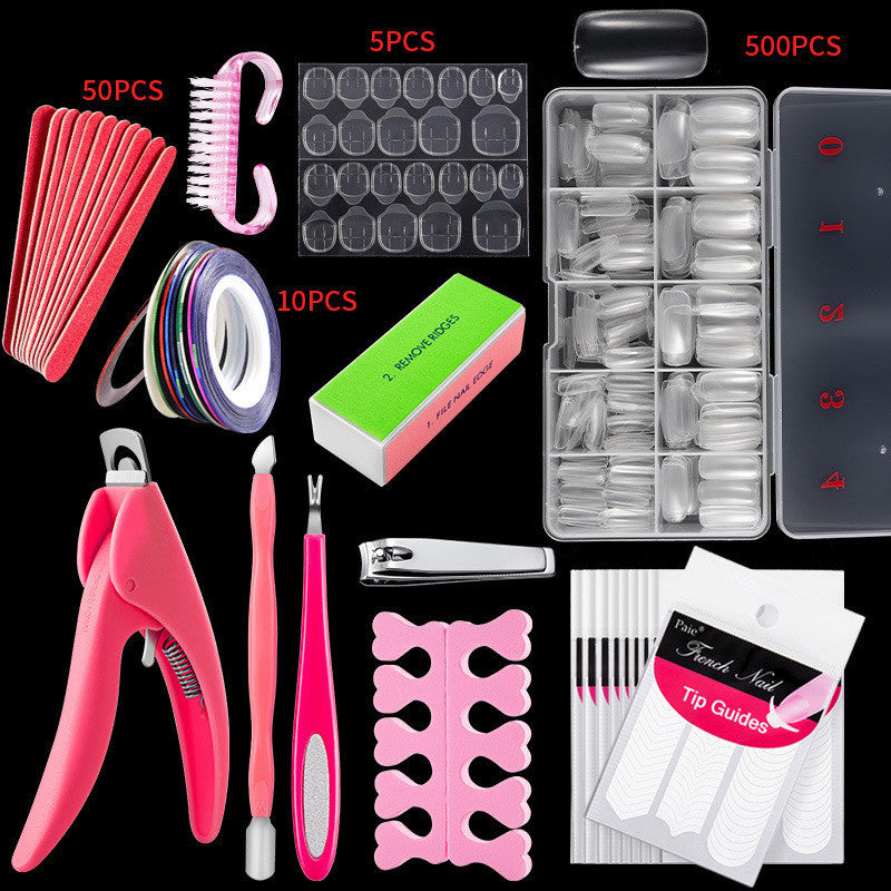 500 Pcs French Fake Nails – Full Cover Acrylic Nail Tips for DIY Manicure & Nail Art - HZ Mobile