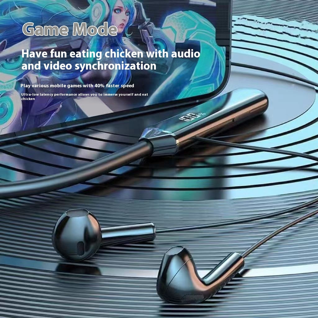 Neck Hanging Bluetooth Earphone In-ear Sports - HZ Mobile