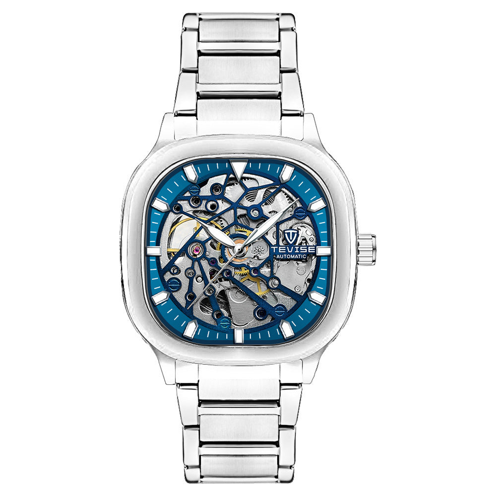 Waterproof Automatic Luminous Square Hollow Men’s Watch – HZ Mobile - HZ Mobile