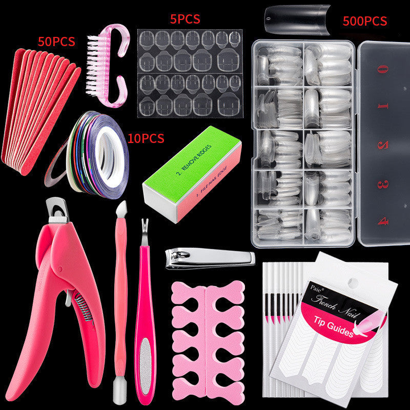 500 Pcs French Fake Nails – Full Cover Acrylic Nail Tips for DIY Manicure & Nail Art - HZ Mobile