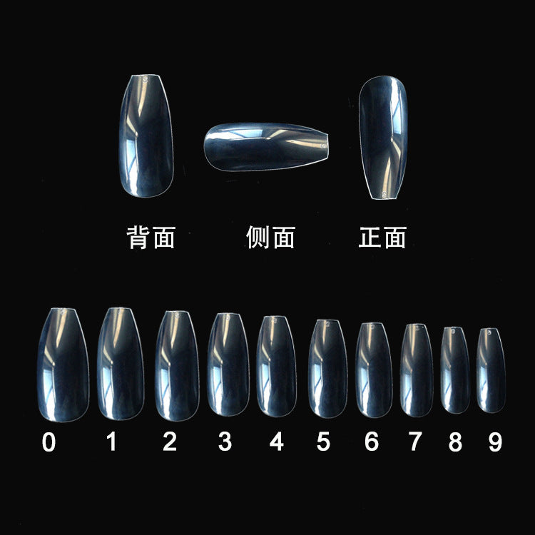 500 Pcs Transparent Natural Fake Nails – Full Cover Acrylic Nail Tips for DIY Manicure & Nail Art - HZ Mobile
