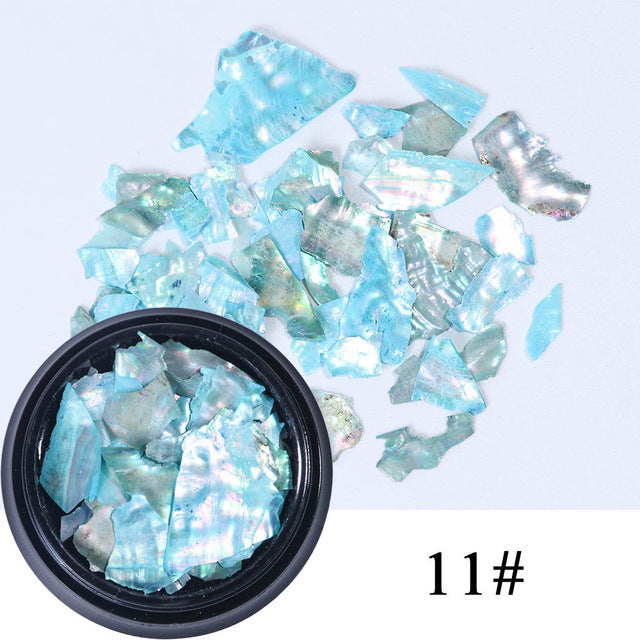 Nail Shell Ornaments – Iridescent Crushed Shell Flakes for DIY Acrylic & Gel Nail Art - HZ Mobile
