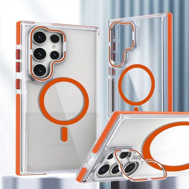 Two-Tone Magnetic Case for Samsung Galaxy S25 Ultra – Colorful Hardware Protective Cover - HZ Mobile