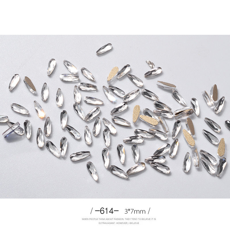 10 Pcs 3D Water Drop Rhinestones – Glitter Nail Art Decorations for DIY & Professional Manicure - HZ Mobile