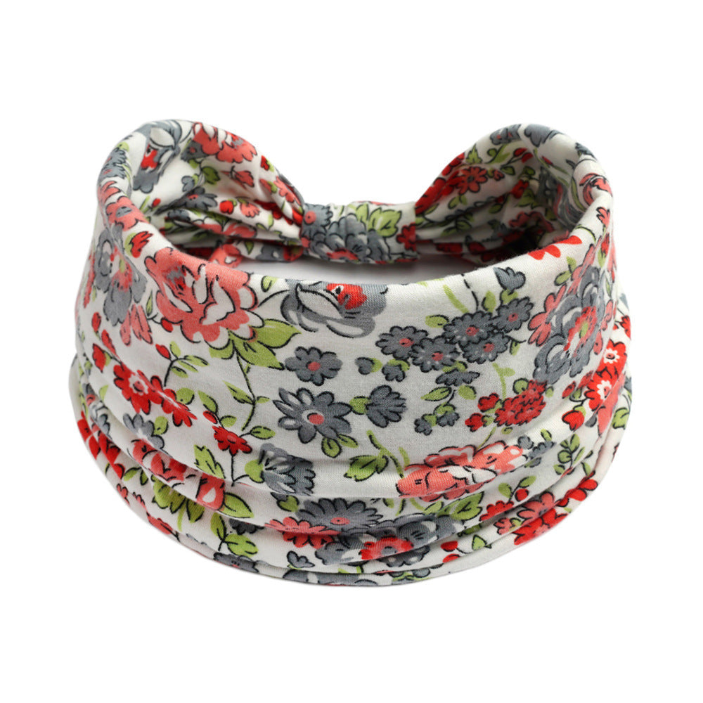 Bohemian Yoga Sports Headband – Cashew Print, Sweat-Absorbent & Non-Slip Elastic Hairband - HZ Mobile
