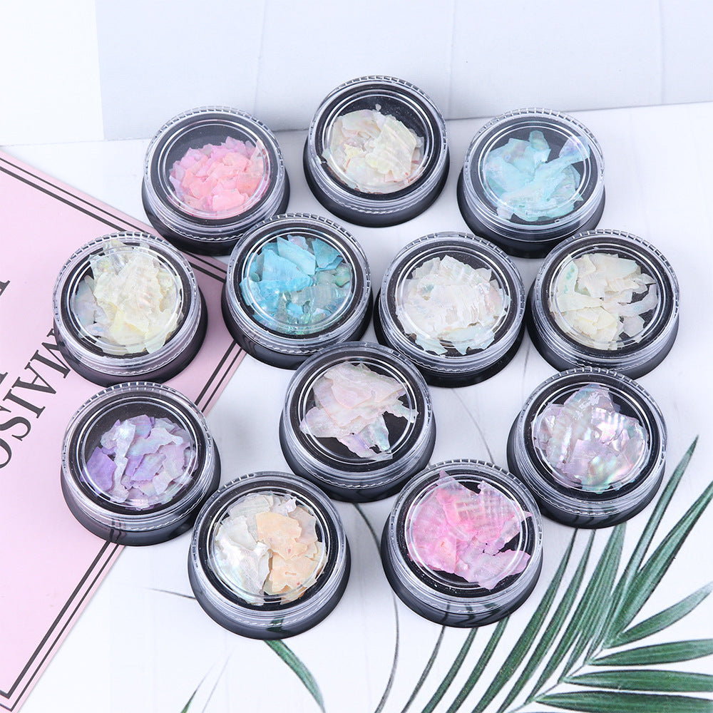 Nail Shell Ornaments – Iridescent Crushed Shell Flakes for DIY Acrylic & Gel Nail Art - HZ Mobile