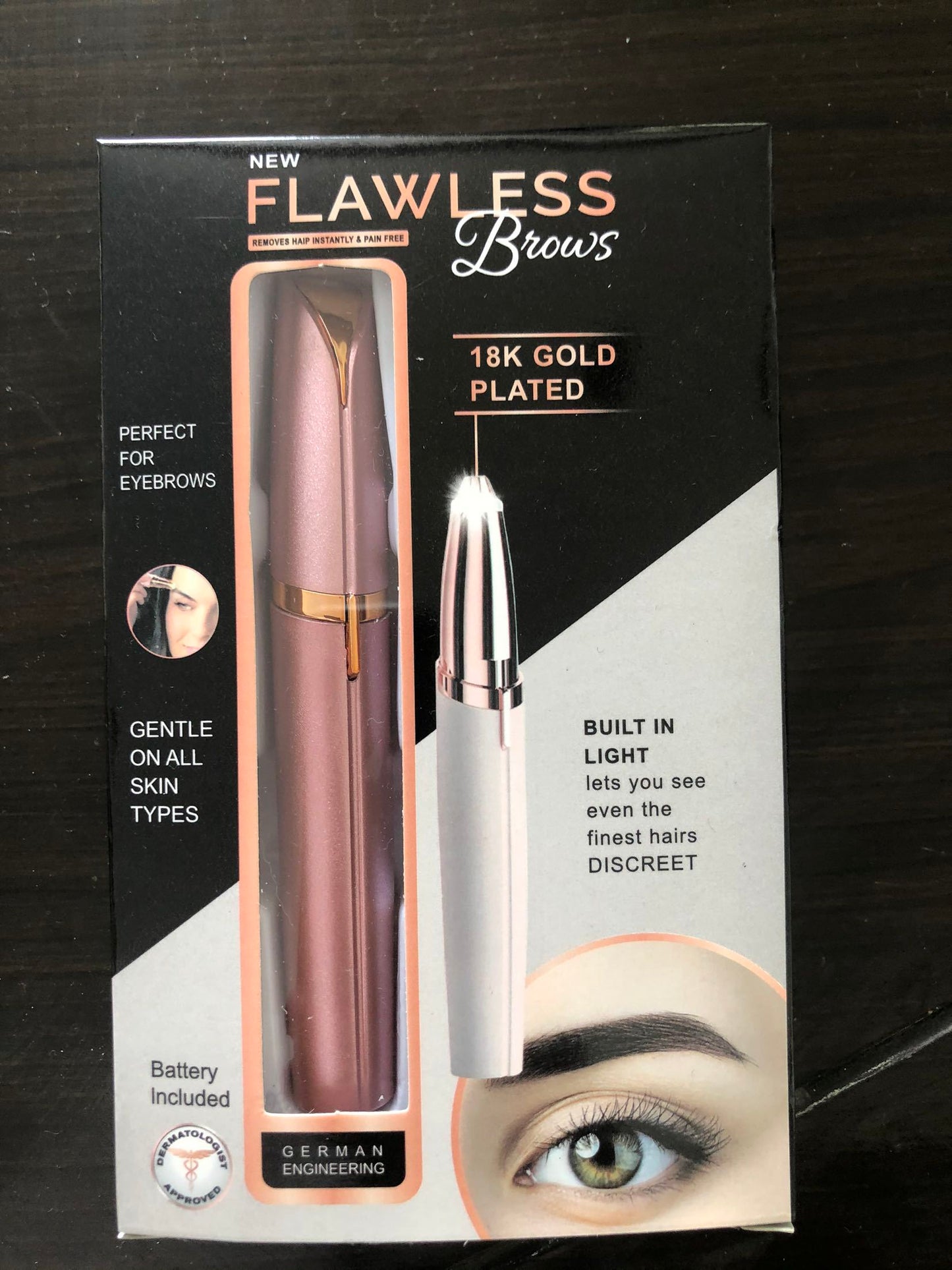 Mini Electric Eyebrow Trimmer – Painless Hair Remover with LED Light for Brows & Face - HZ Mobile