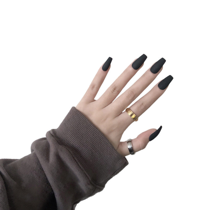 Nail Art Scrub Ballet Fake Nails – Matte Textured Press-On Tips for DIY & Salon Manicure - HZ Mobile