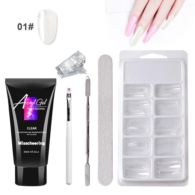 Painless Extension Gel Nail Art Without Paper Holder Quick Model Painless Crystal Gel Set - HZ Mobile