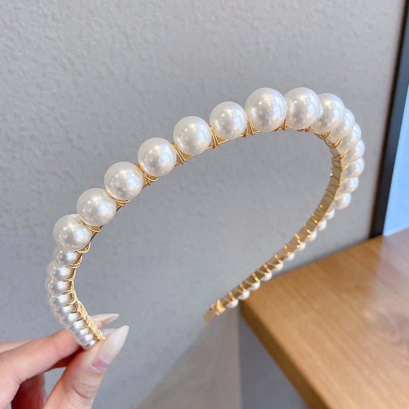 Thin Pearl Headband – Elegant Hair Accessory for Weddings, Parties & Daily Wear - HZ Mobile