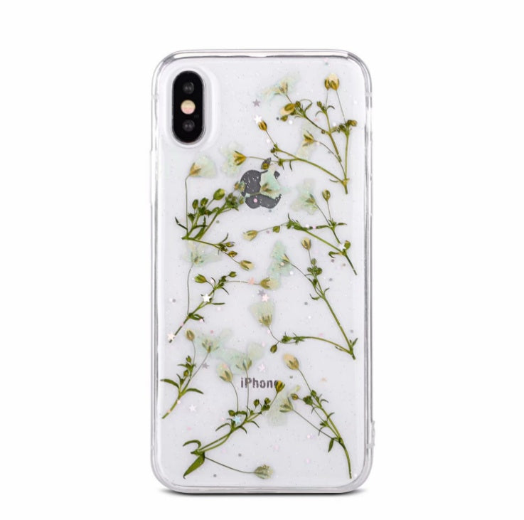Small floral real flower anti-drop transparent protective cover - HZ Mobile