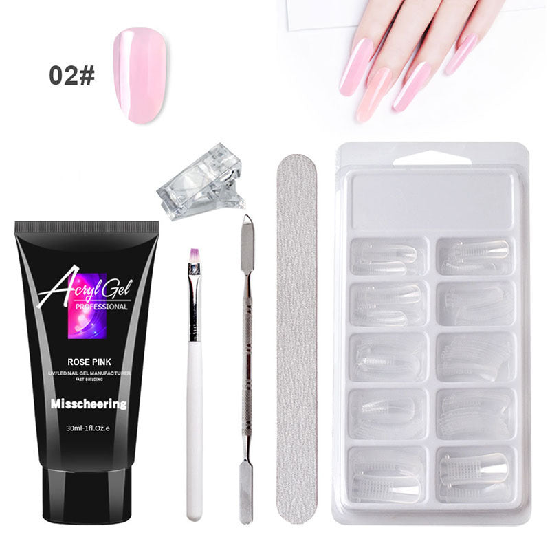 Painless Extension Gel Nail Art Without Paper Holder Quick Model Painless Crystal Gel Set - HZ Mobile