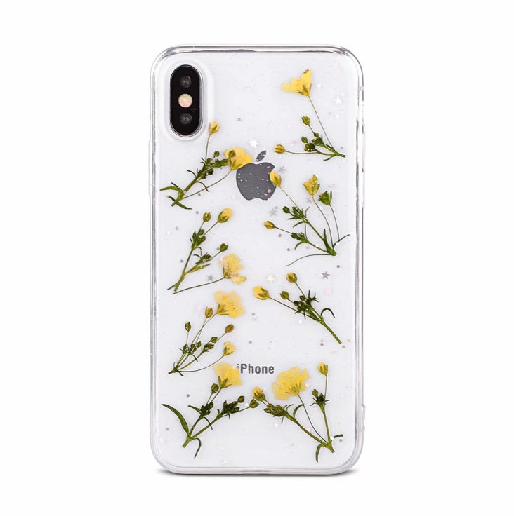 Small floral real flower anti-drop transparent protective cover - HZ Mobile