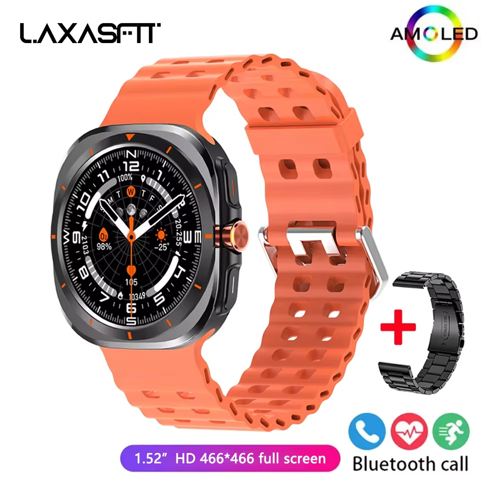 LAXASFIT Smart Watch 1.52″ AMOLED Screen – Bluetooth Talk, Fitness & Sports Tracker - HZ Mobile