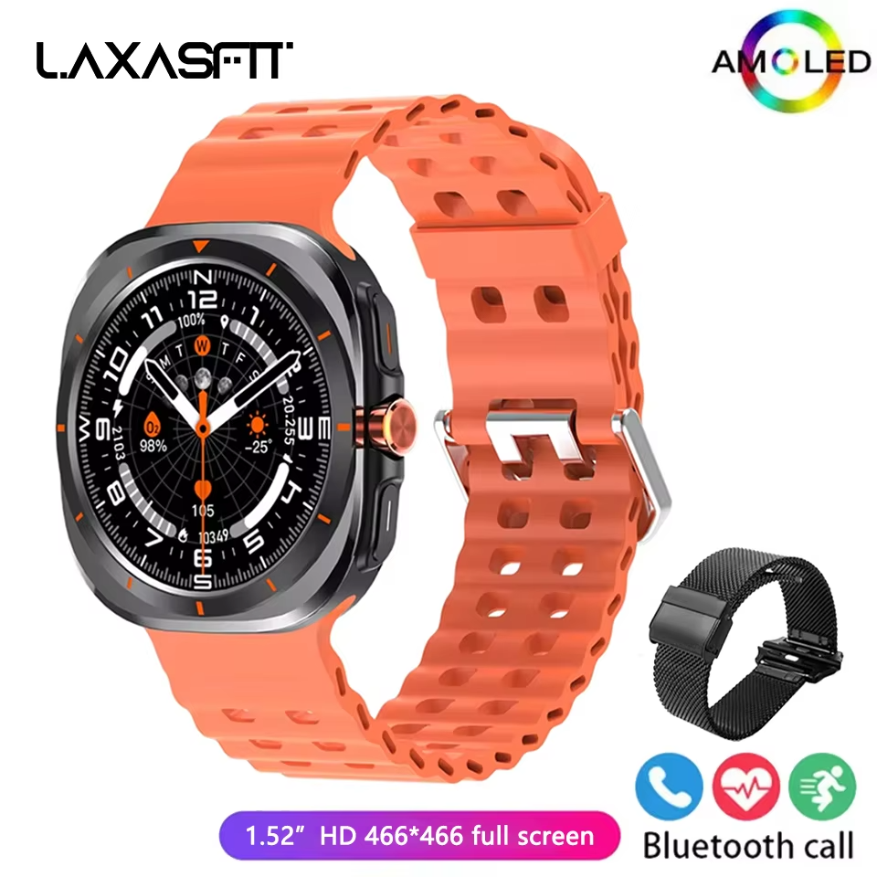 LAXASFIT Smart Watch 1.52″ AMOLED Screen – Bluetooth Talk, Fitness & Sports Tracker - HZ Mobile